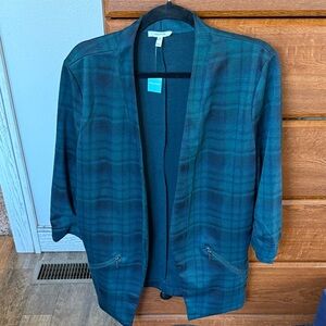 Maurices Green and Blue Blazer Classic Suit Jacket